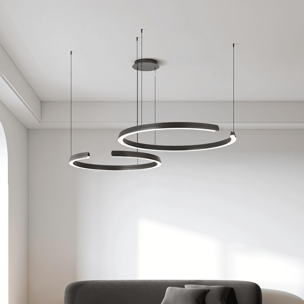 Marvella Interlocking Ring Chandelier — Geometric Light Fixture - Desfino