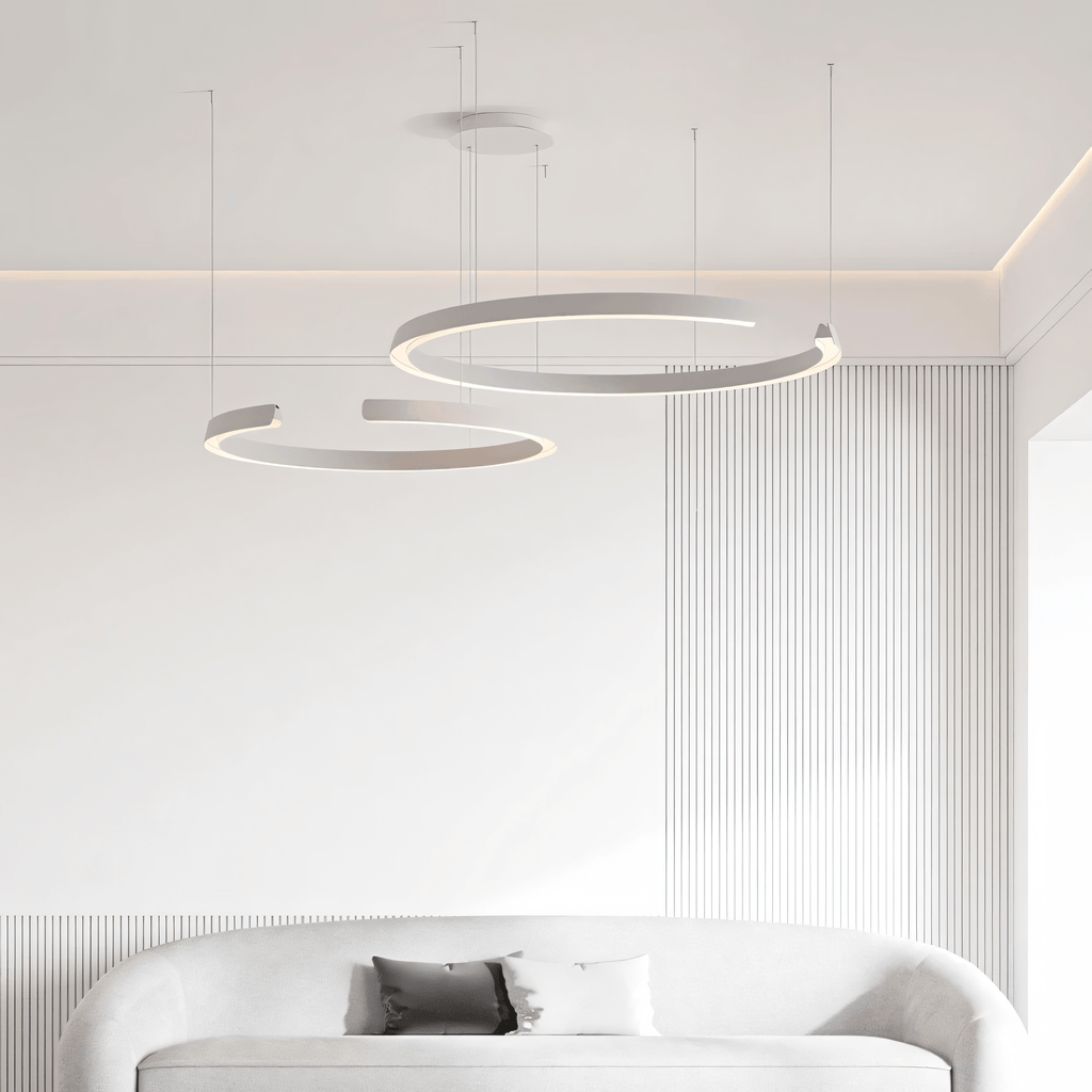 Marvella Interlocking Ring Chandelier — Geometric Light Fixture - Desfino
