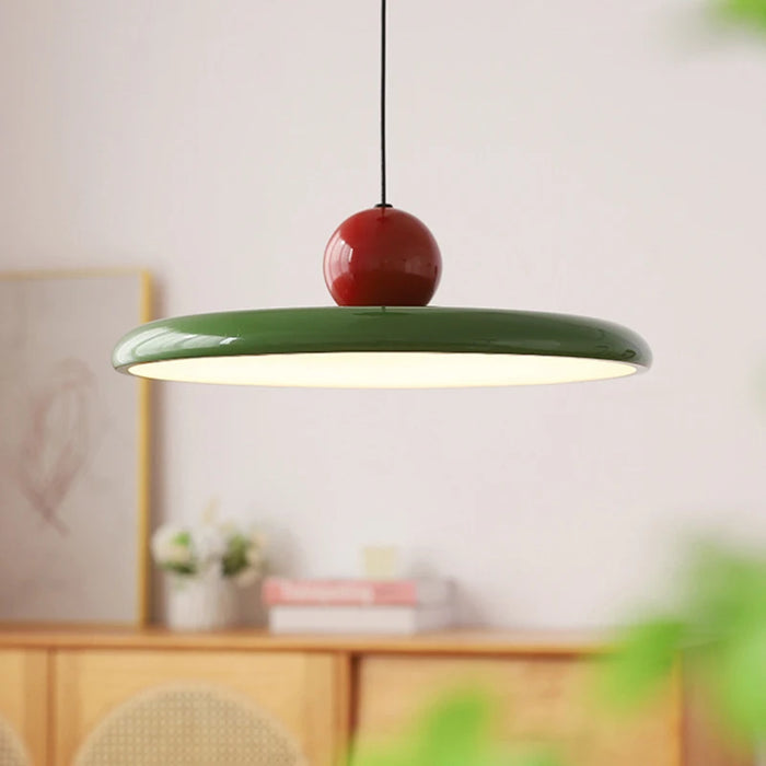 Suspension en verre crème Lunara — Design scandinave Bauhaus à LED - Desfino