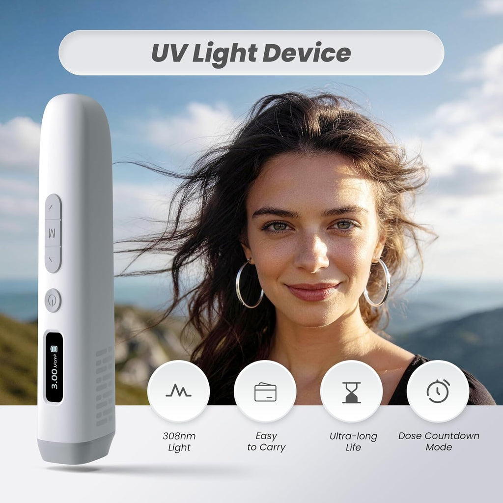 Dispositivo portátil de fototerapia UVB de 308nm de 2026 — Tratamento da psoríase - Desfino