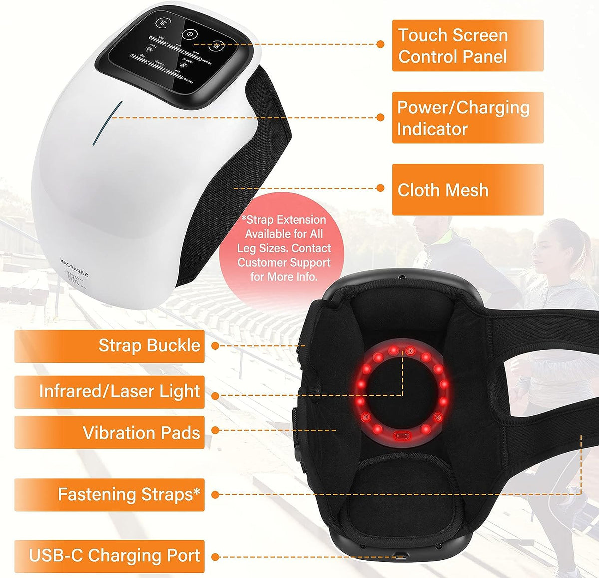 KneeViva Pro Electric Knee Massager — Heat & Infrared Therapy - Desfino