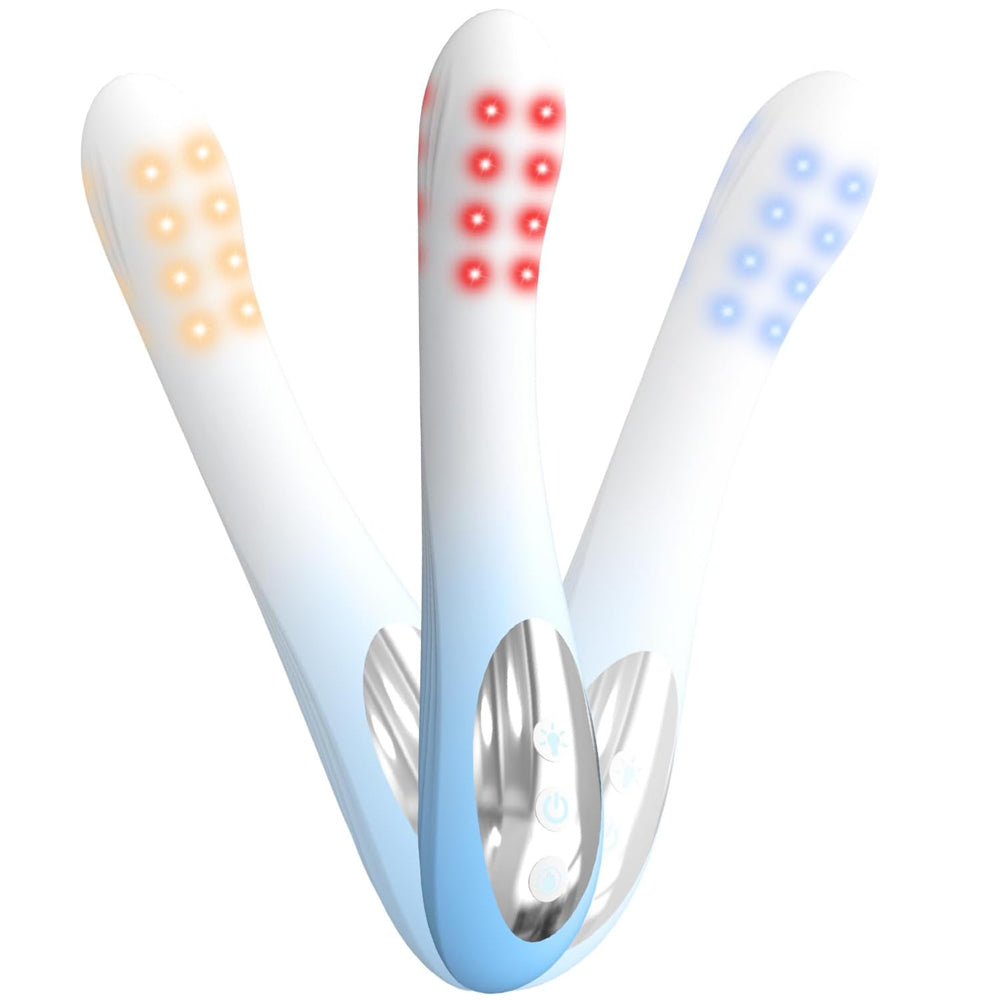 Wellness Wand — Luce rossa/blu, vibrazione regolabile, timer da 35 minuti - Desfino