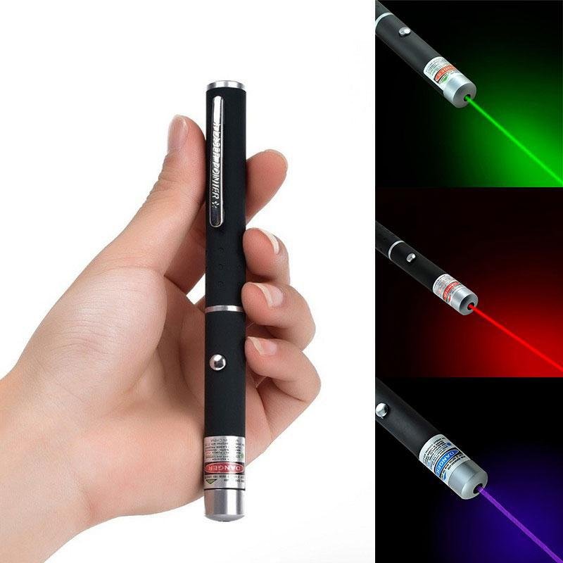 Ponteiro Laser Laservisier 5MW — Modos Vermelho, Verde e Azul - Desfino