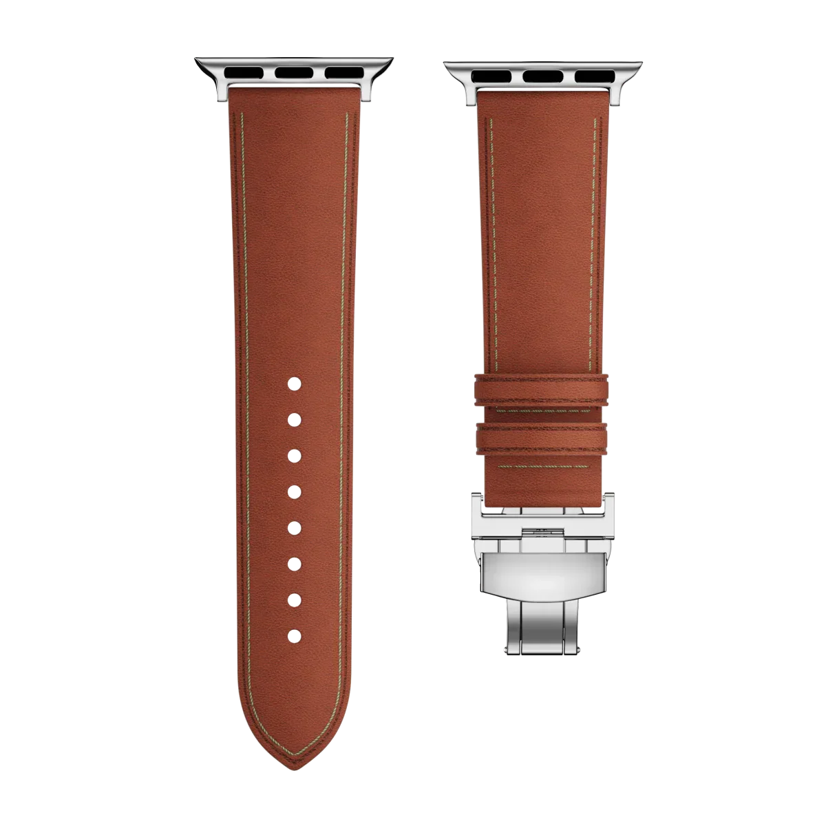 Kožený řemínek Avelon pro Apple Watch — řemínek s motýlkovou sponou