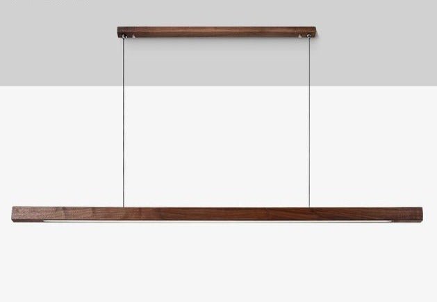 Lámpara colgante de madera Alderon — altura ajustable, LED integrado - Desfino