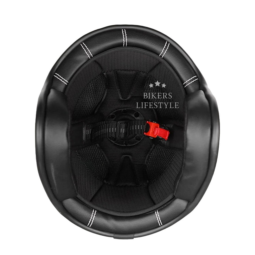 Casque de moto rétro jet 3/4 MotoJet — DOT & ECE certifié - Desfino