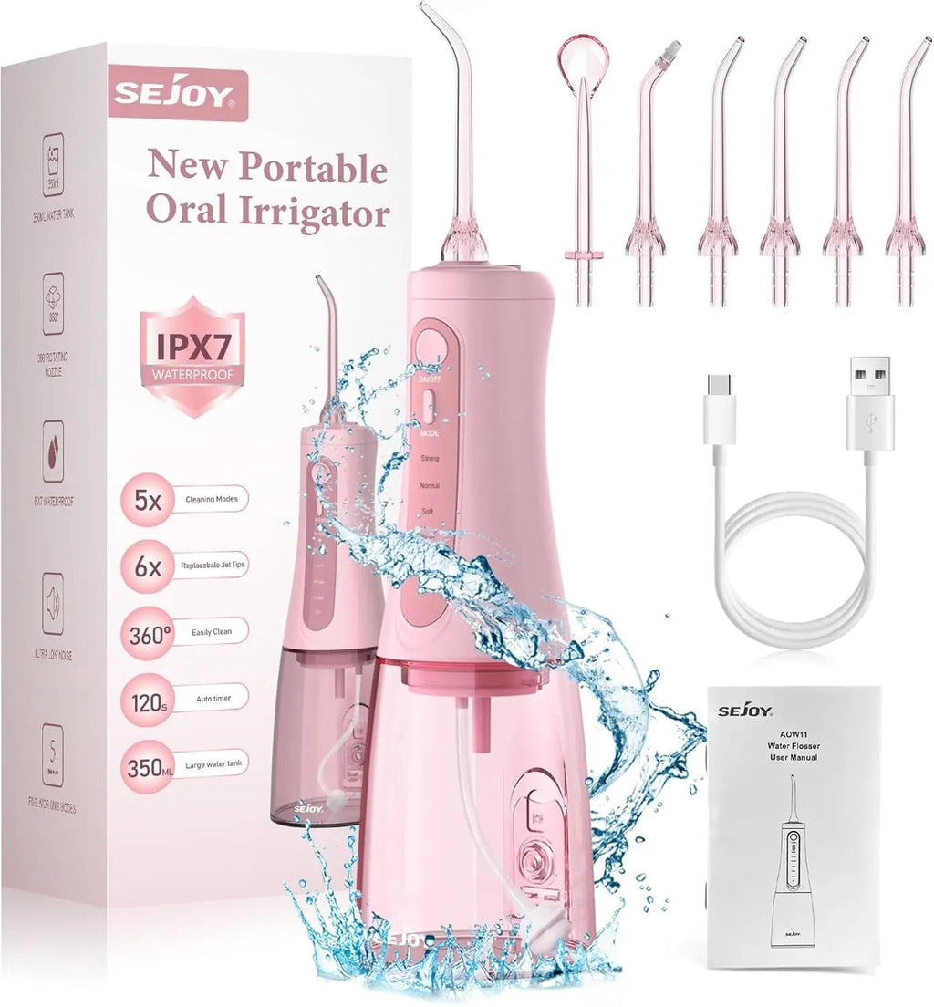 HydraPulse 5-i-1 trådlös vattenflossare Pro — läckagesäker - Desfino