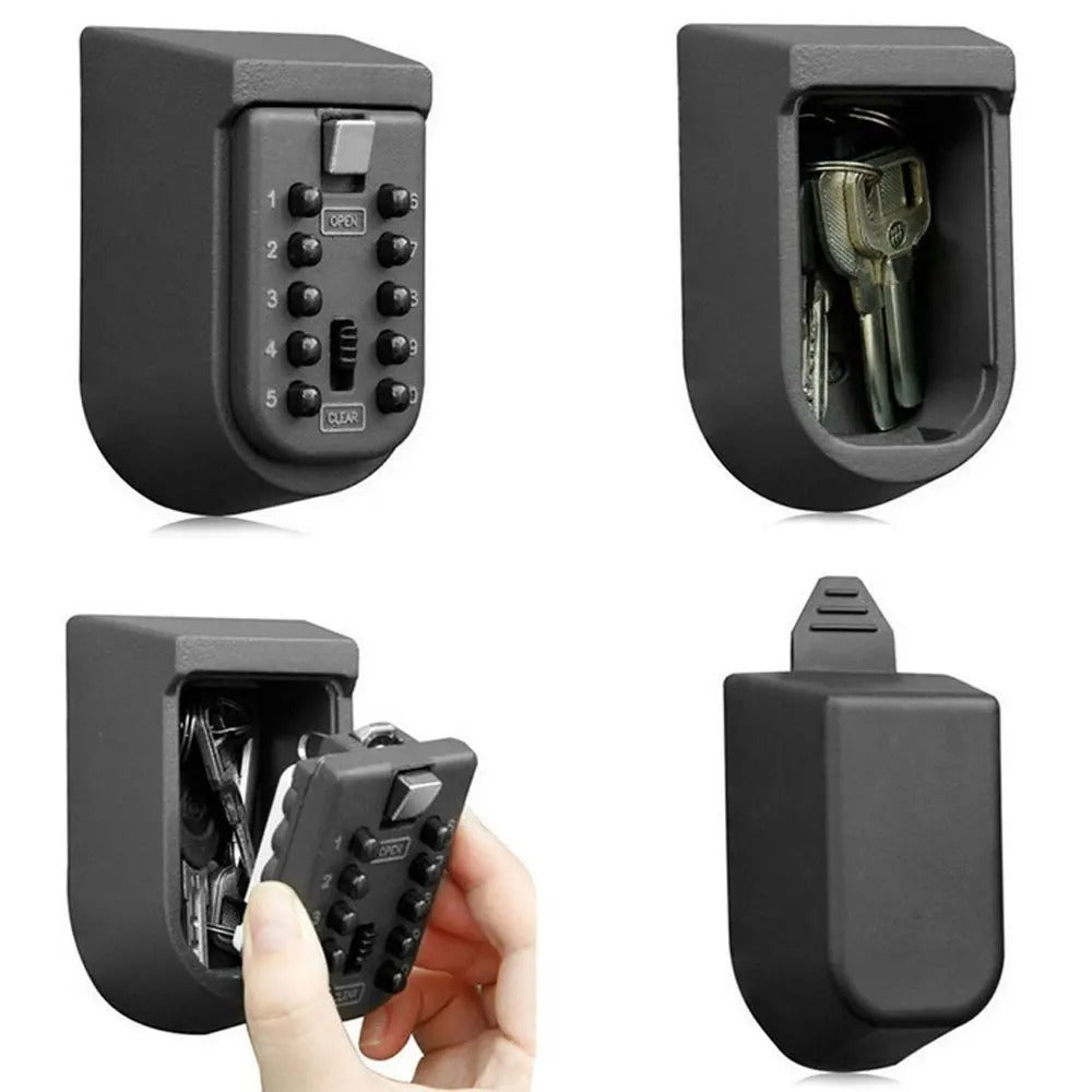 Caja de seguridad para llaves de pared — caja con combinación de 4 dígitos - Desfino