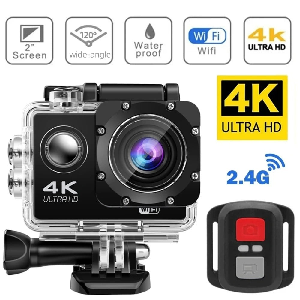 Cameră de acțiune Vexon 4K WiFi impermeabilă — pentru vlogging în aer liber | Desfino