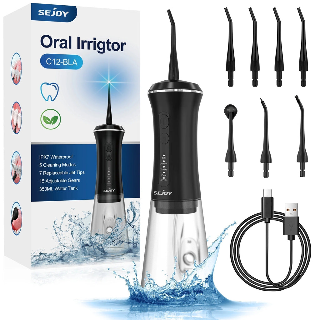 HydraPulse 5-i-1 trådlös vattenflossare Pro — läckagesäker - Desfino