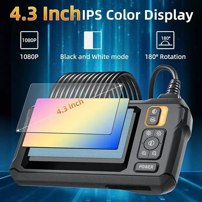 Przemysłowa kamera inspekcyjna BoreVue 1080P z ekranem IPS 4.3-Inch - Desfino
