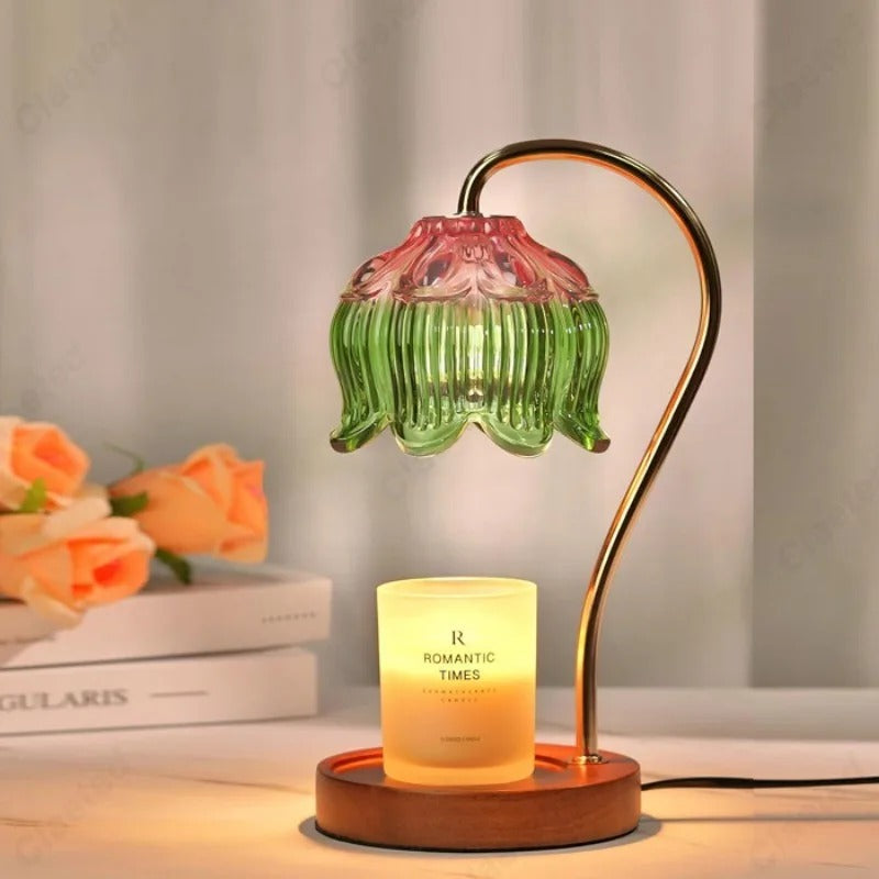 Lampe chauffe-bougie en forme de pétale — Moderne et minimaliste, sans flamme - Desfino
