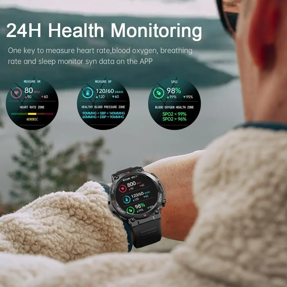 Smartwatch tattico ApexGuard Titan — batteria di lunga durata - Desfino