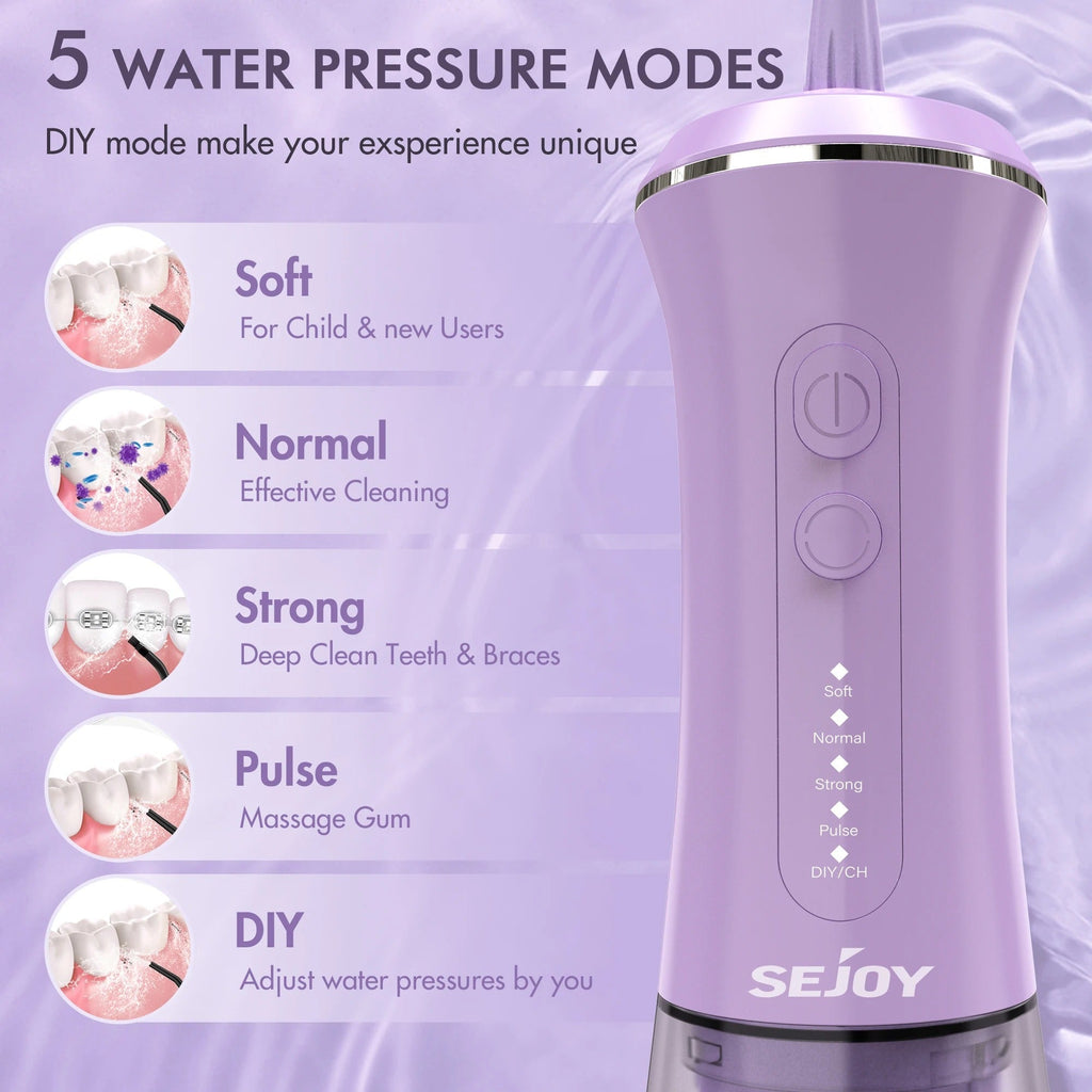 HydraPulse 5-i-1 trådlös vattenflossare Pro — läckagesäker - Desfino