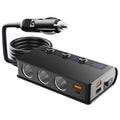 Vela 180W billaddare med 4 portar — cigarettändaruttag och USB-portar - Desfino