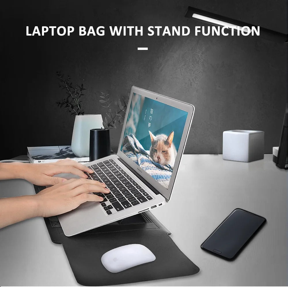 Θήκη laptop Kirev 4-σε-1 — Βάση, αποθηκευτικός χώρος και mouse pad - Desfino