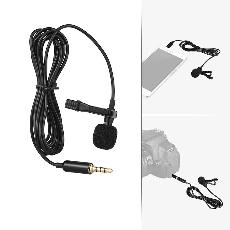ميكروفون سلكي صغير Caliden — 3.5mm وUSB وType-C | Desfino