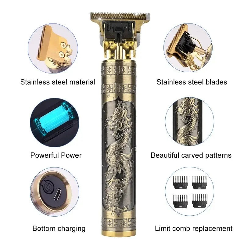 Aparador de cabelo profissional vintage Kirrea V9 para barbeiros - Desfino