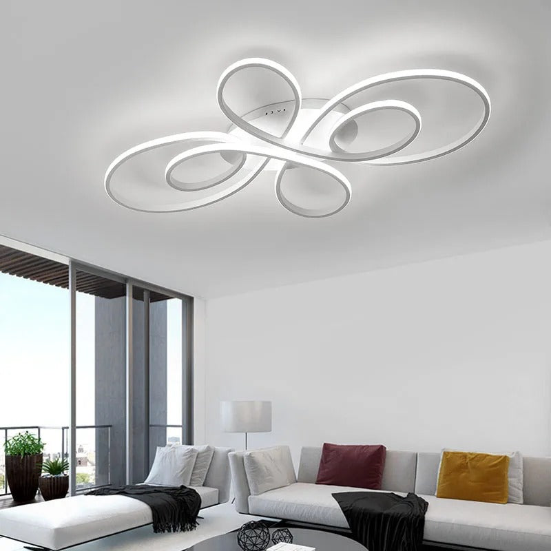 Modern Dimmable LED Multi-Ring Ceiling Light Fixture | Desfino