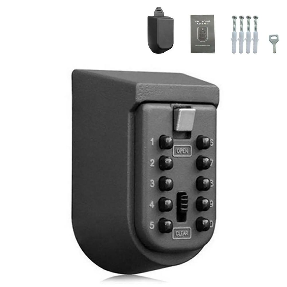 Caja de seguridad para llaves de pared — caja con combinación de 4 dígitos - Desfino