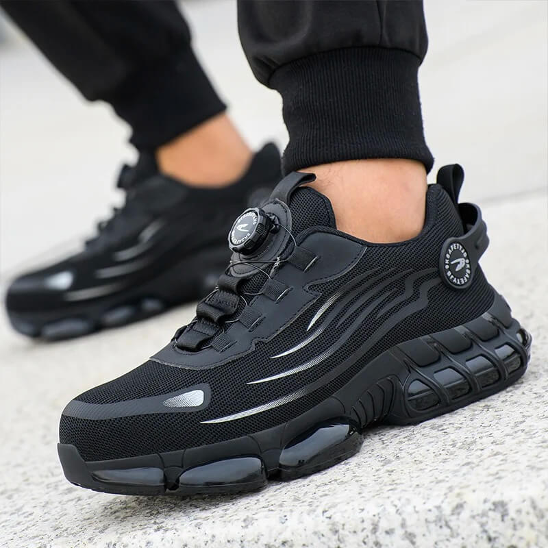 Sapatos de segurança ortopédicos para homem StratoGuard — Uma mão em 3 segundos, sola de PU - Desfino