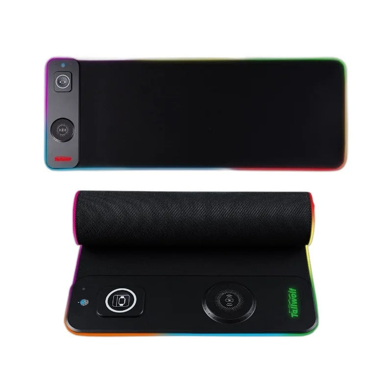 NexaCharge RGB 无线桌垫 — 双充电区域 | Desfino