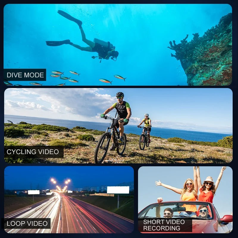Cameră de acțiune Vexon 4K WiFi impermeabilă — pentru vlogging în aer liber | Desfino