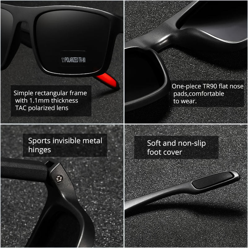 משקפי שמש מקוטבים AeroLite TR90 Polarized — עדשות בעובי 1.1 מ"מ ונוחות קלילה במיוחד