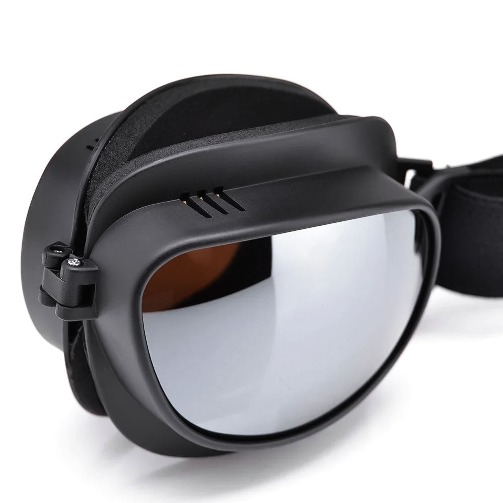 AuroraRidge Vintage Motorcycle Goggles — Windproof Helmet Fit | Desfino