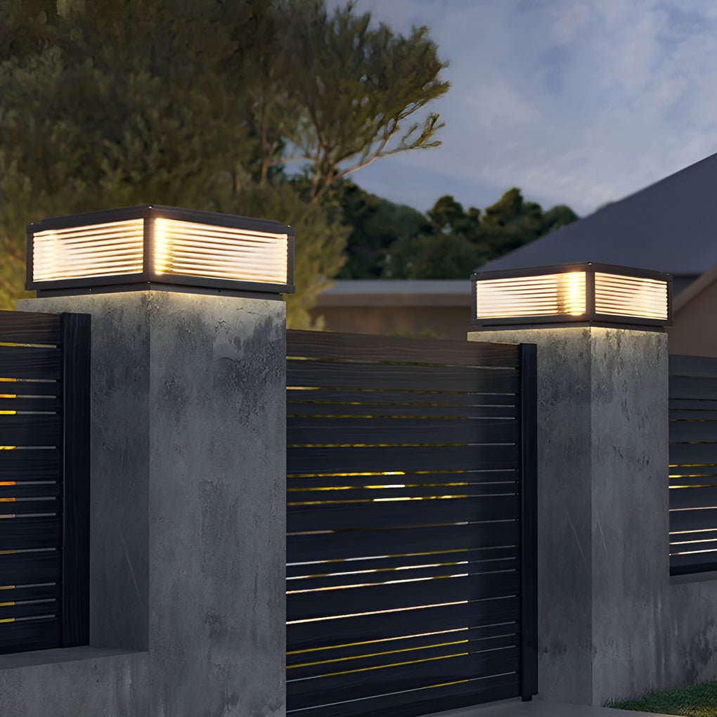 Czarna wodoodporna lampa LED do montażu na pomostach — 12W, 3-stopniowe ściemnianie - Desfino