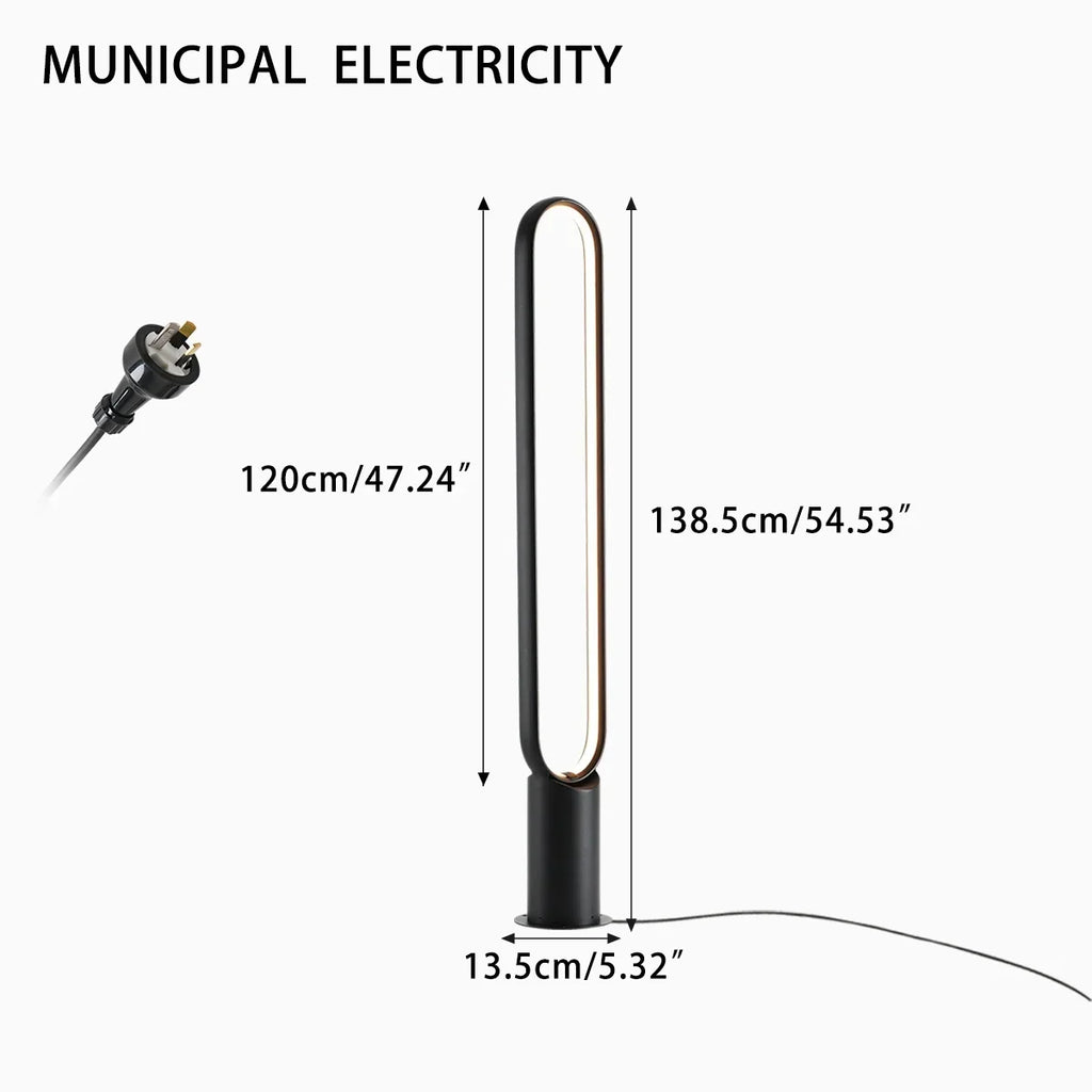 Outdoor Black Oval LED Lawn Light | Desfino
