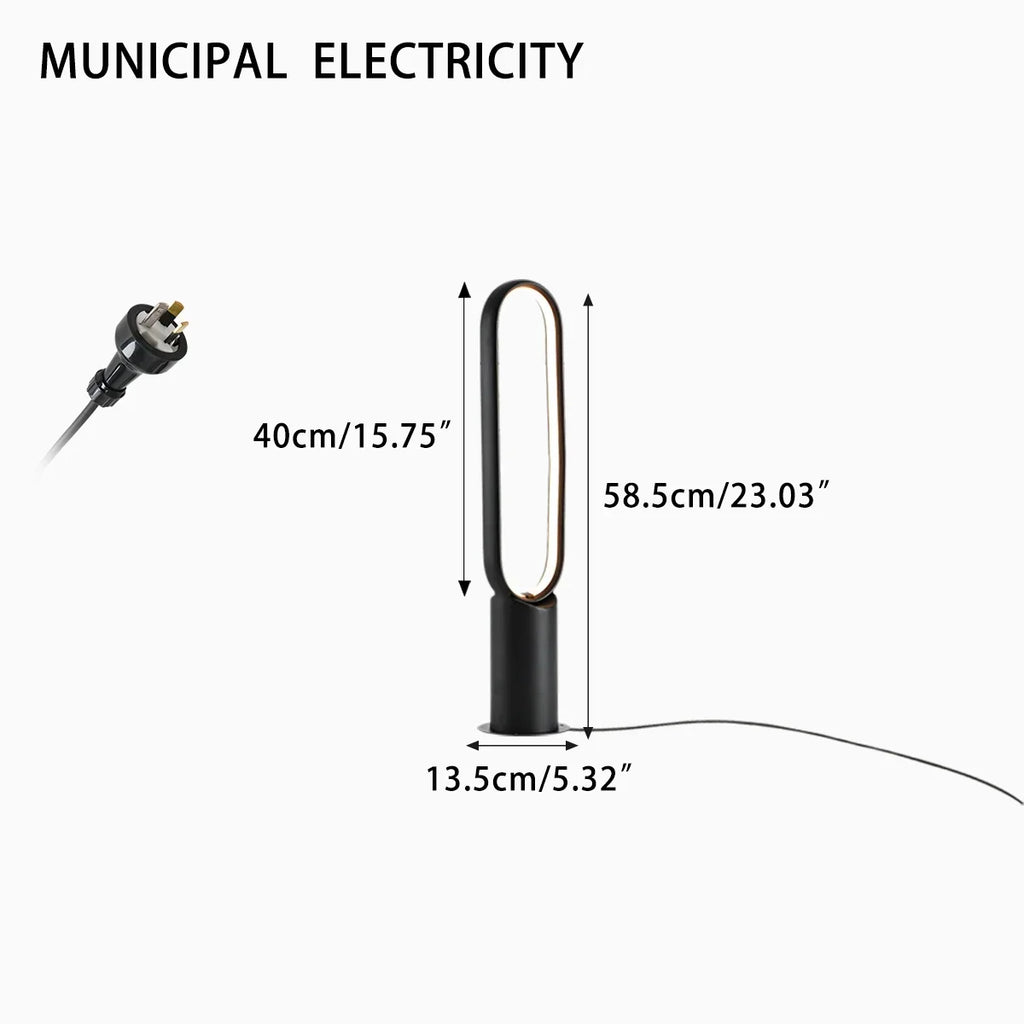 Outdoor Black Oval LED Lawn Light | Desfino