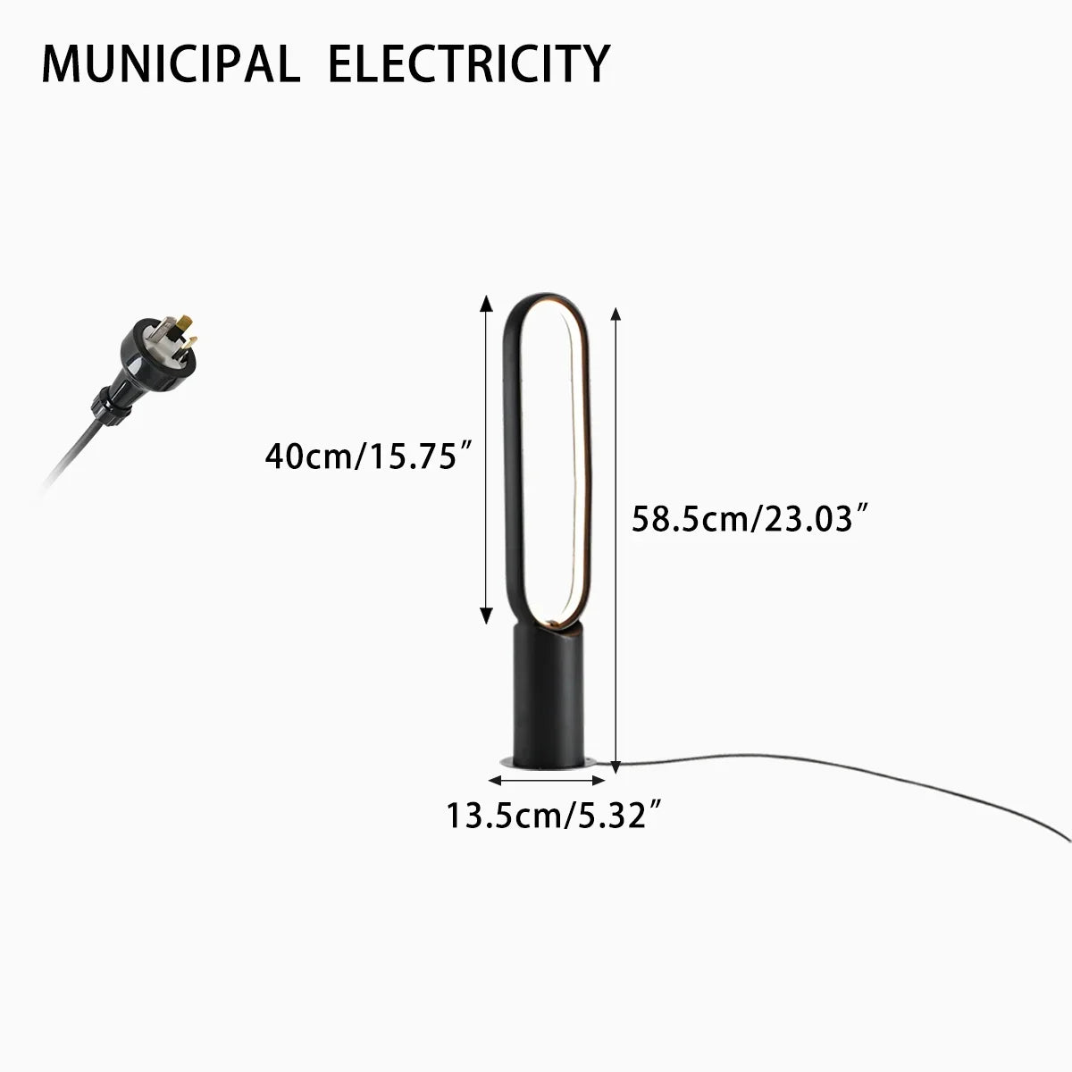 Outdoor Black Oval LED Lawn Light | Desfino