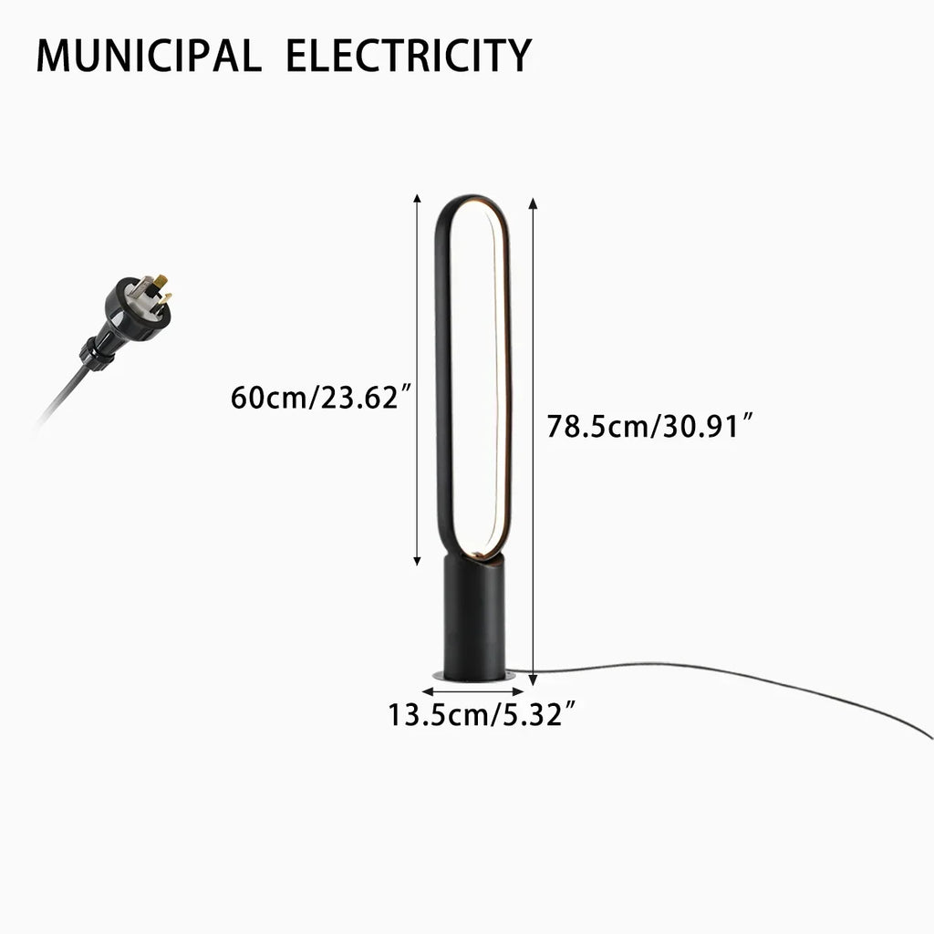 Outdoor Black Oval LED Lawn Light | Desfino