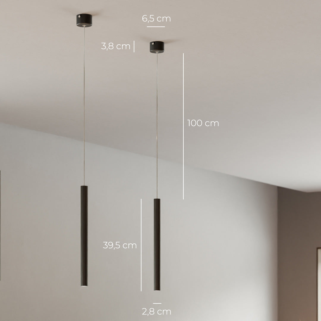 AeroLume minimalistisk LED-pendellampe — justerbar, 2700K varmt lys - Desfino