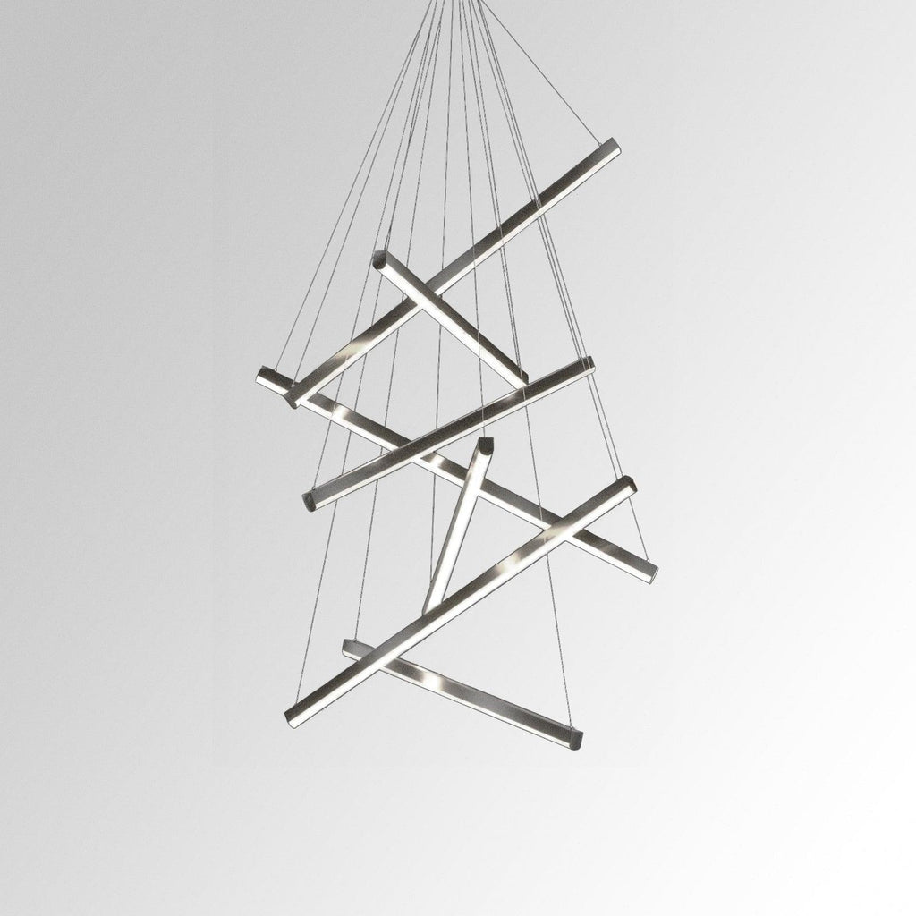 Vespera Nested Bar Chandelier — Layered Linear Silhouette - Desfino