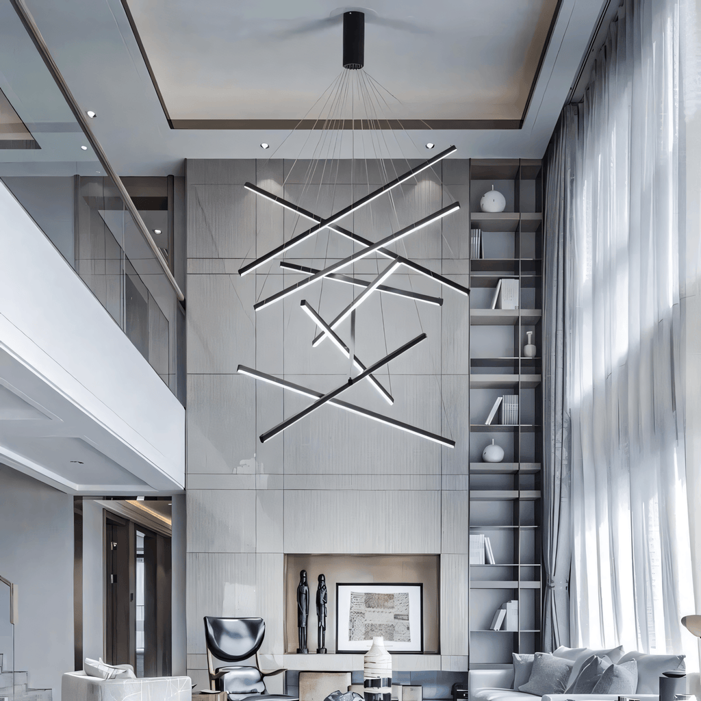 Vespera Nested Bar Chandelier — Layered Linear Silhouette - Desfino