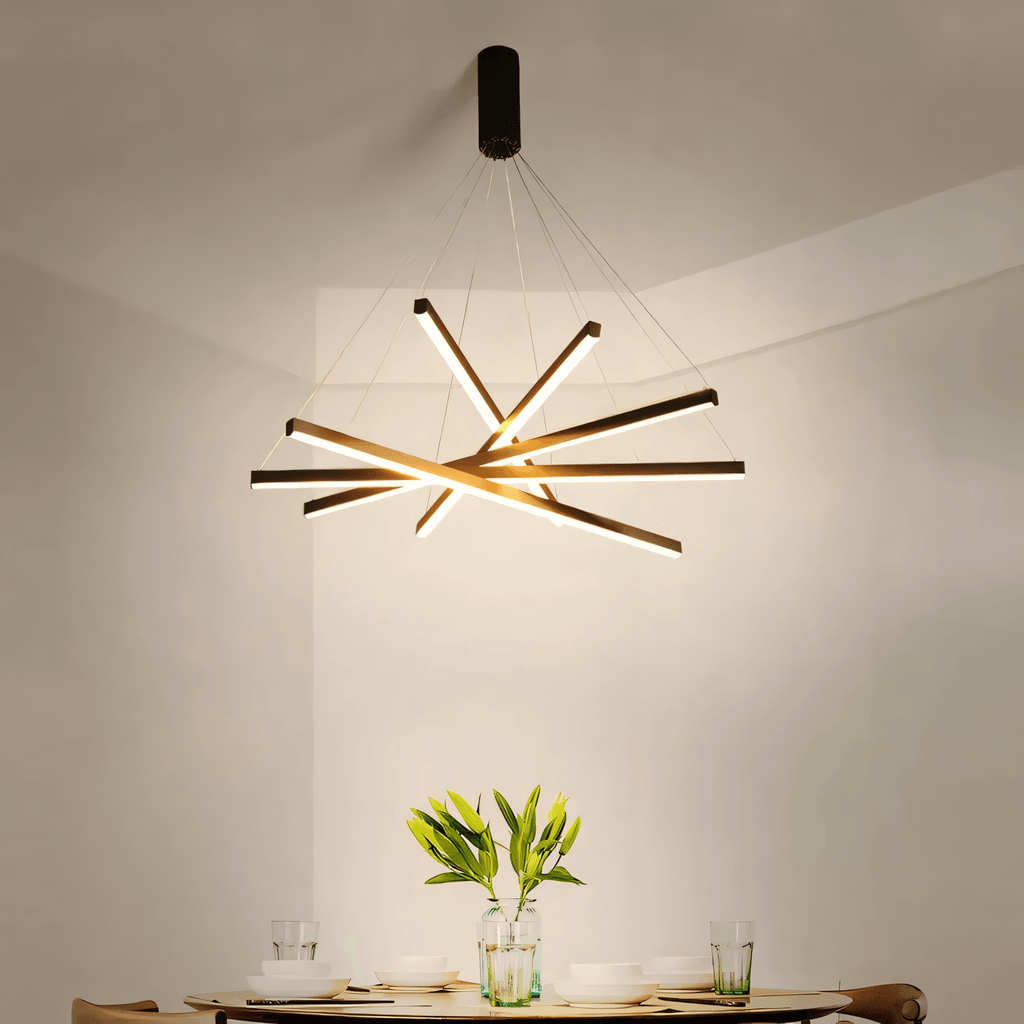 Vespera Nested Bar Chandelier — Layered Linear Silhouette - Desfino