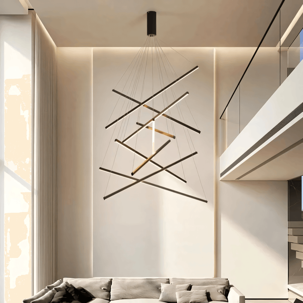 Vespera Nested Bar Chandelier — Layered Linear Silhouette - Desfino