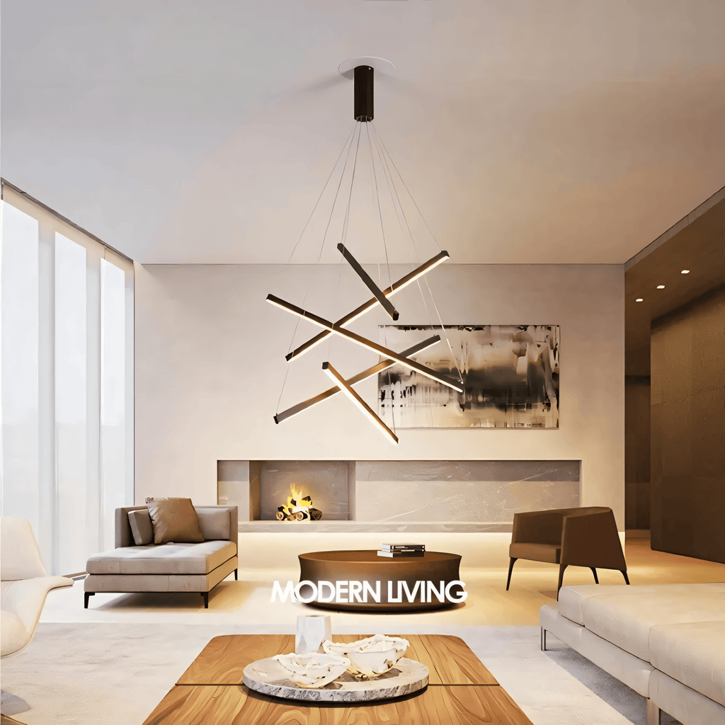 Vespera Nested Bar Chandelier — Layered Linear Silhouette - Desfino