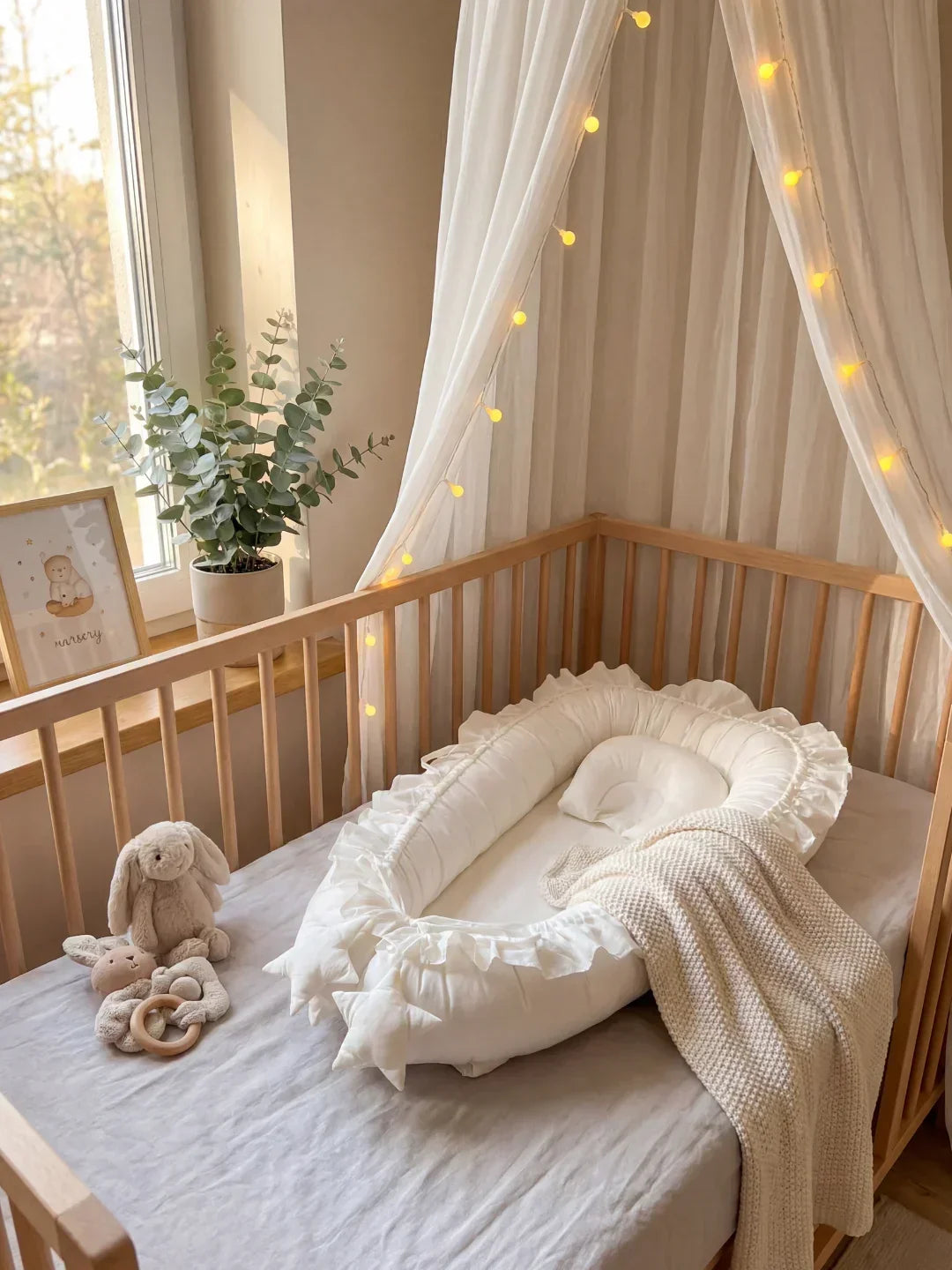 Übergangsliege für Babyschlaf – gebogene, sichere Unterstützung