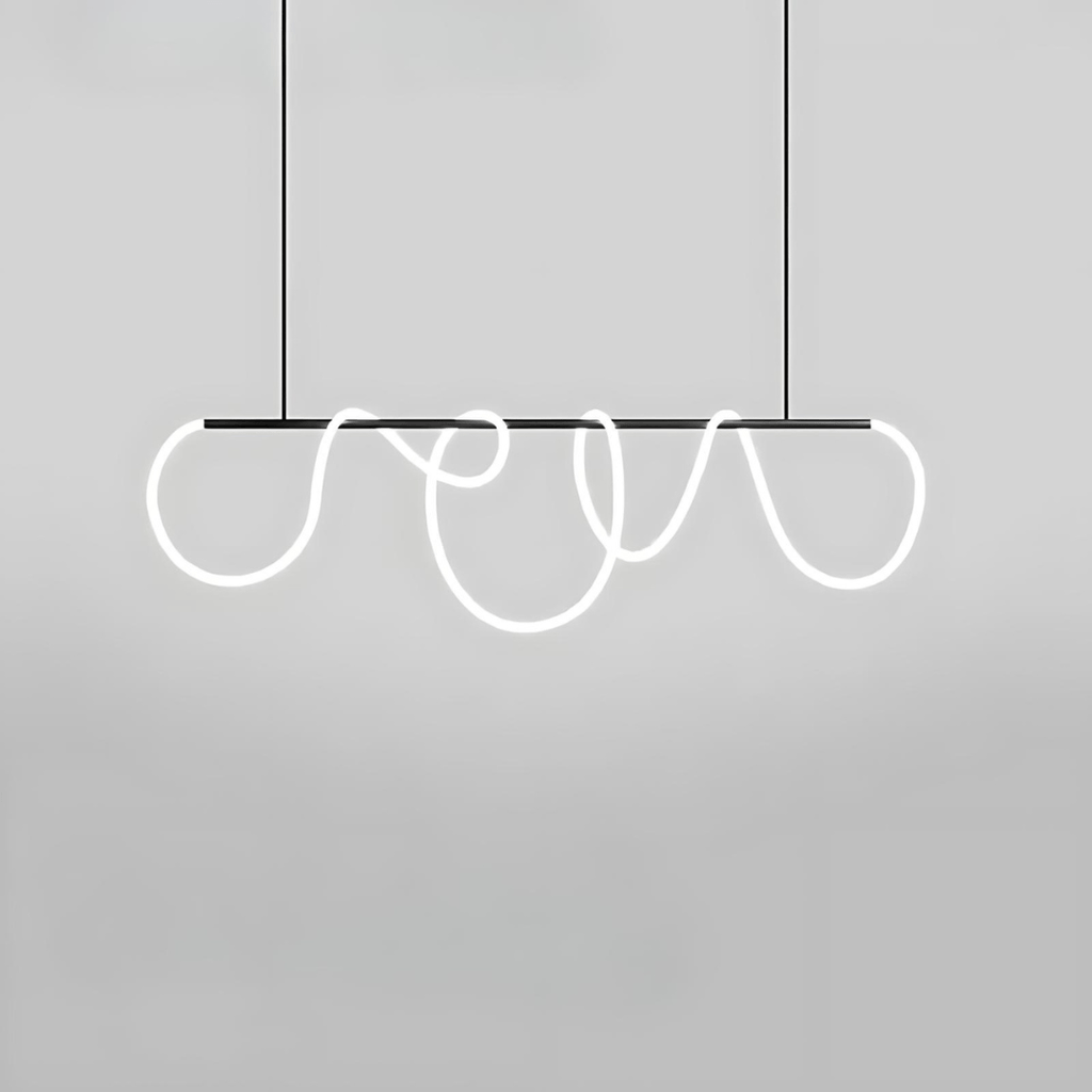 Lámpara de araña LED ajustable Lunara — Lámpara de techo contemporánea - Desfino