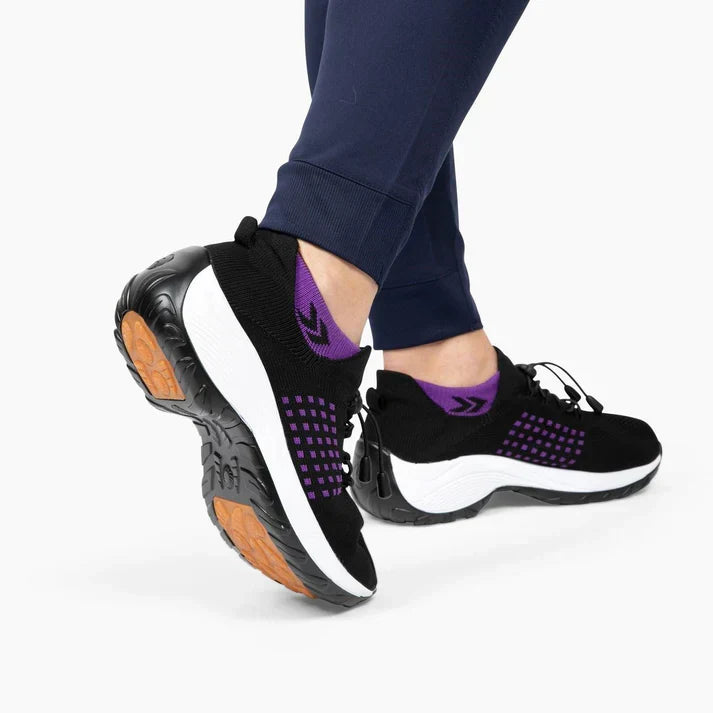 Elara orthopädische Damen-Sneaker - elastische Unterstützung, geräumige Passform - Desfino