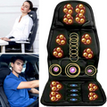 Heated Back and Neck Massage Seat Cushion — AstraRelief Elite, Eight-Vibration Motors