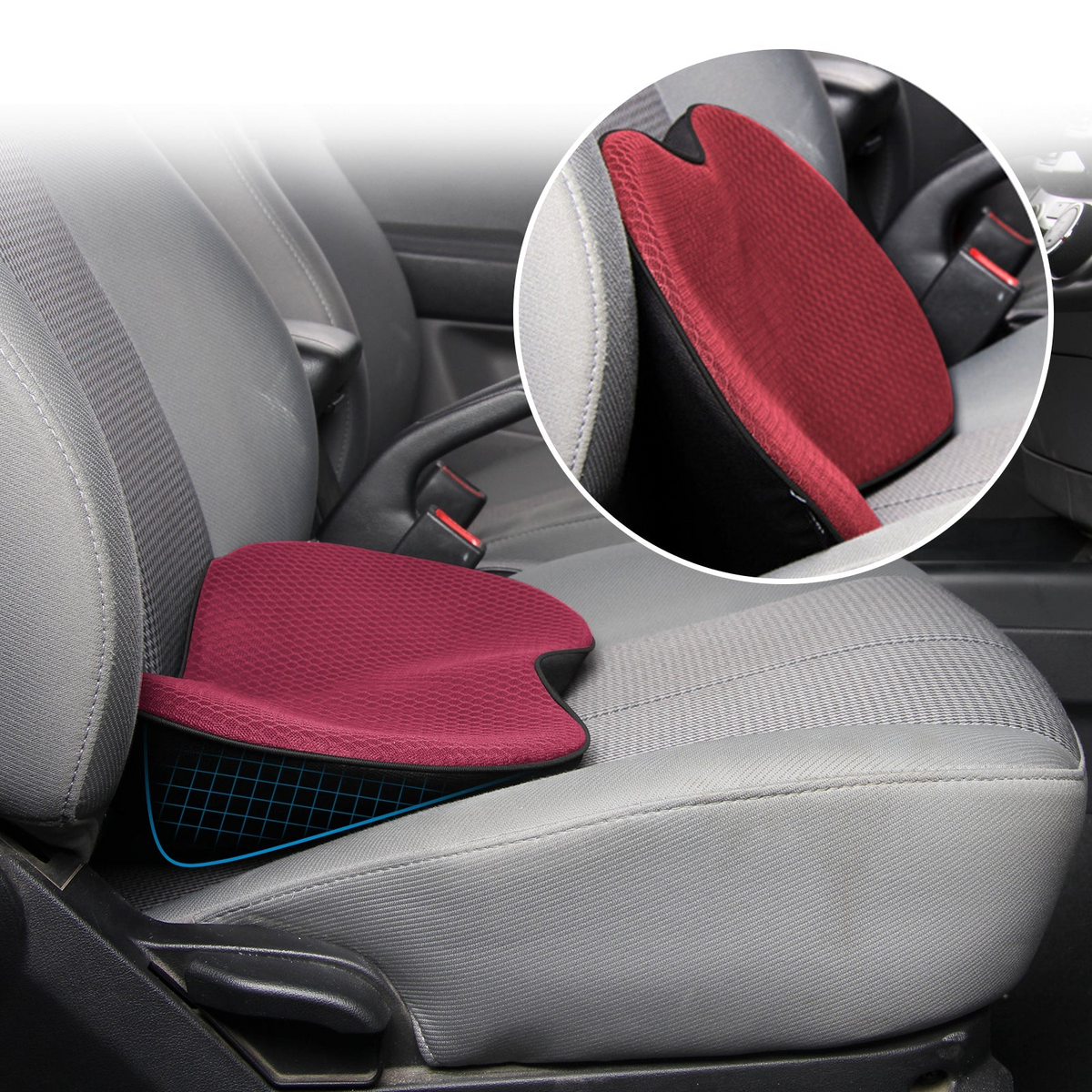 Height Raising Cushion for Car Seats — Adult
