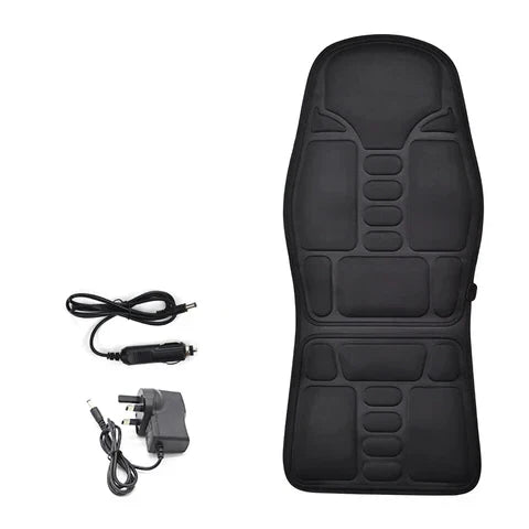 Heated Back and Neck Massage Seat Cushion — AstraRelief Elite, Eight-Vibration Motors