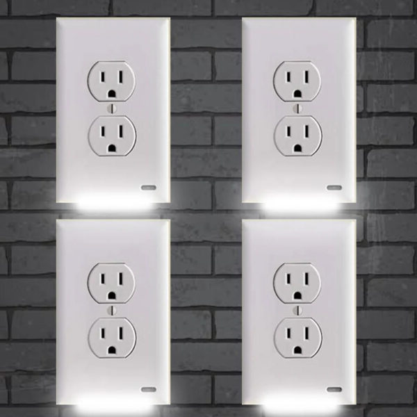 4-Pack LED Auto-Sensor Outlet Night Lights — Kid-Safe Plug-In