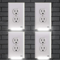 4-Pack LED Auto-Sensor Outlet Night Lights — Kid-Safe Plug-In