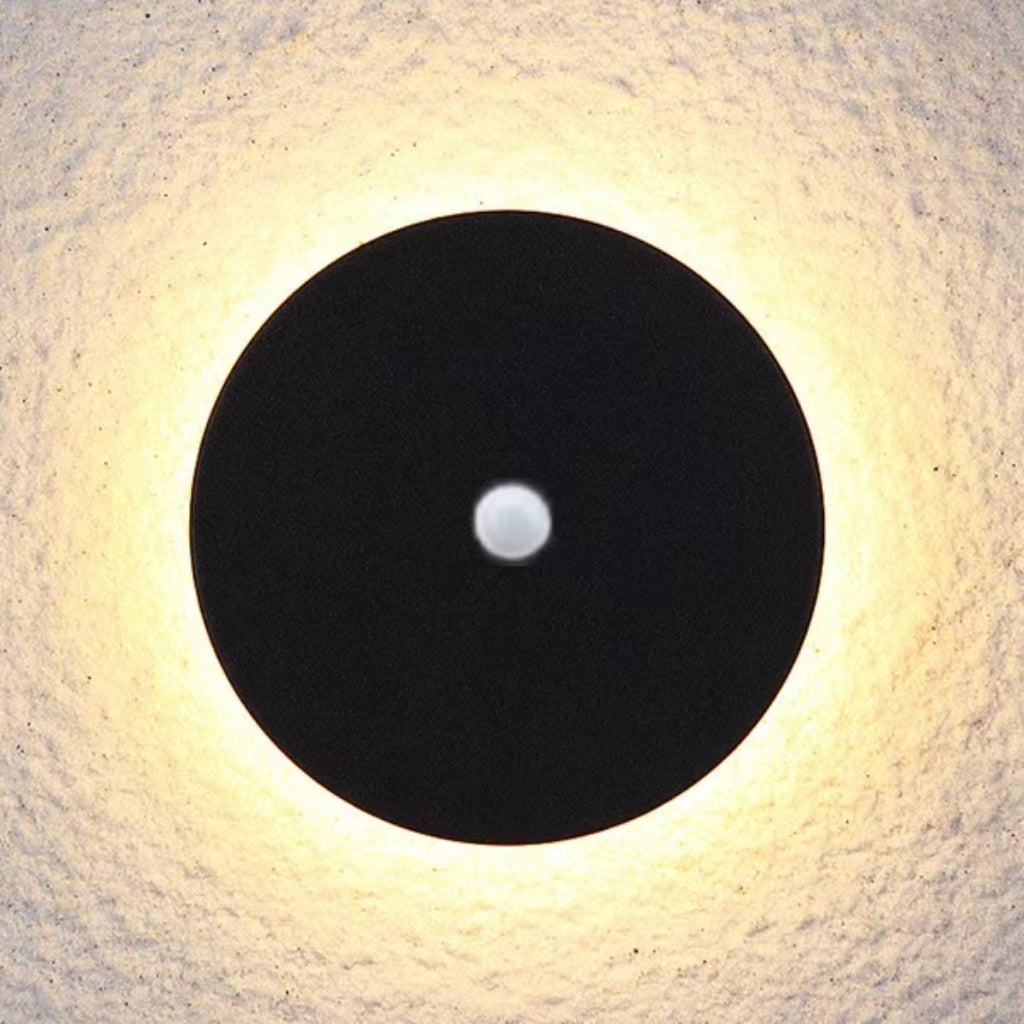 AeroLume Applique murale d’extérieur LED ronde, noire et blanche - Desfino
