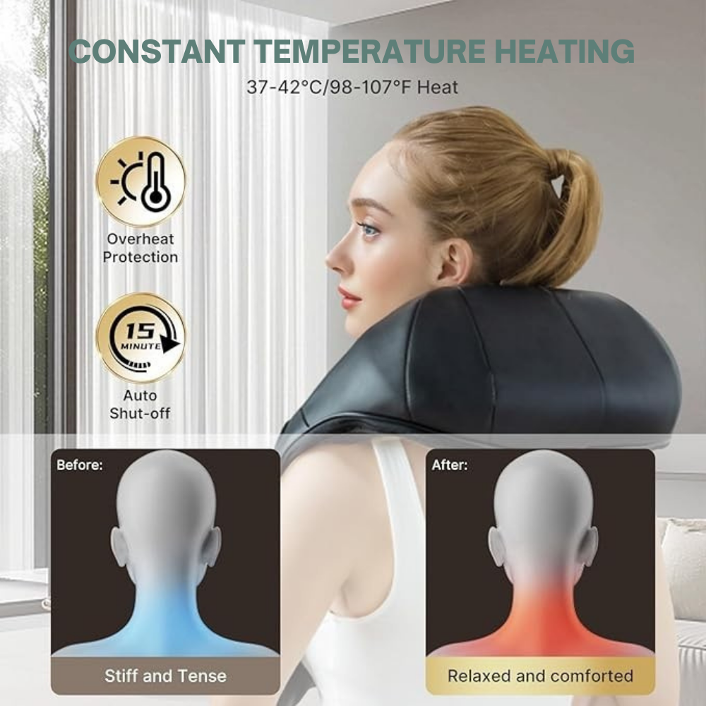 جهاز تدليك الرقبة والظهر ShiatsuHeat Pro — تخفيف مركز للتوتر